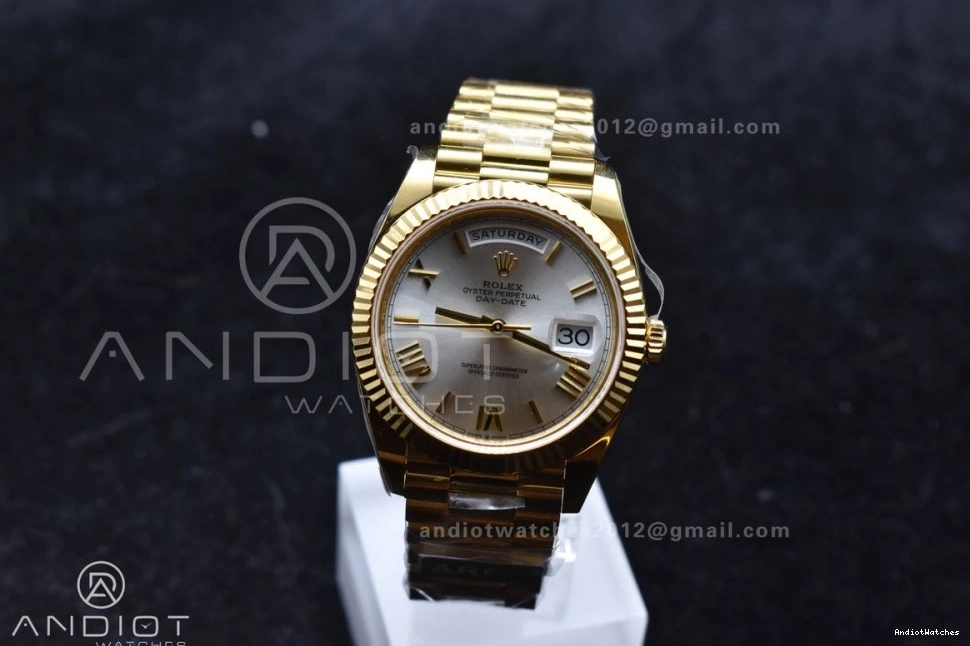 Day VR3255 On Silver Dial 228238 Bracelet Roman 1:1 ARF YG Best Date Weight) President ZeroBulk 40 664 (Gain Edition 0818